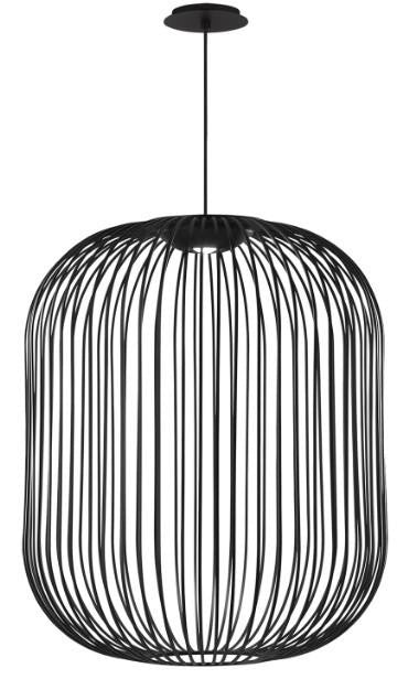 Visual Comfort & Co. Modern Collection Kai Pendant, 1-Light, LED, Black, 26.4"H (700TDKAI2B-LED930 70PDFRQ)