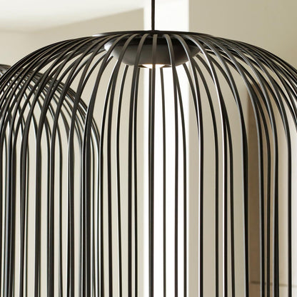 Visual Comfort & Co. Modern Collection Kai Pendant, 1-Light, LED, Black, 26.4"H (700TDKAI2B-LED930 70PDFRQ)