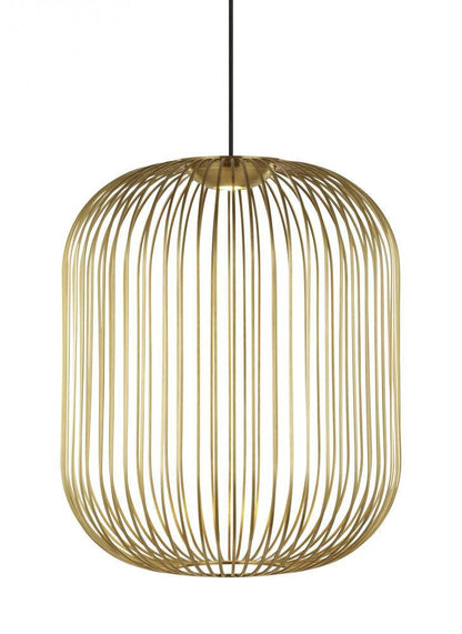 Visual Comfort & Co. Modern Collection Kai Pendant, 1-Light, LED, Brass, 26.4"H (700TDKAI2BR-LED930 70PDJTA)