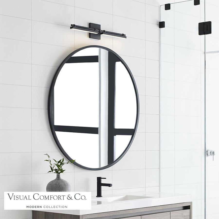 Visual Comfort Modern Kal Medium Vanity Polished Nickel