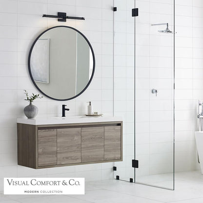 Visual Comfort Modern Kal Medium Vanity Natural Brass