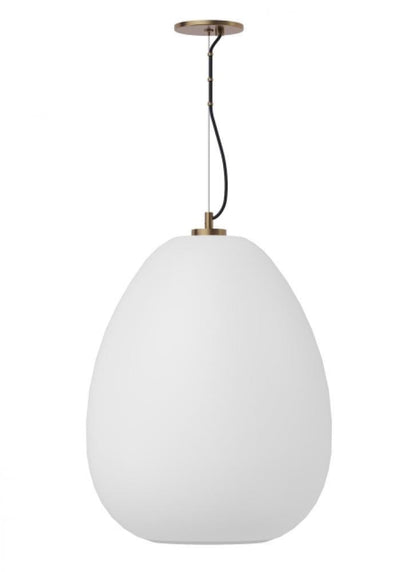 Visual Comfort Modern Kapoor Large Pendant Clear/Natural Brass