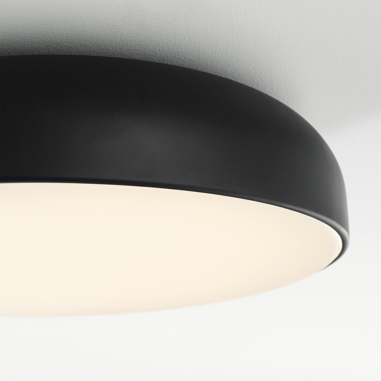 Visual Comfort & Co. Modern Collection Kosa Flush Mount , 1-Light, LED, Black, 18"W (700FMKOSA18B-LED930 70PGAK9)