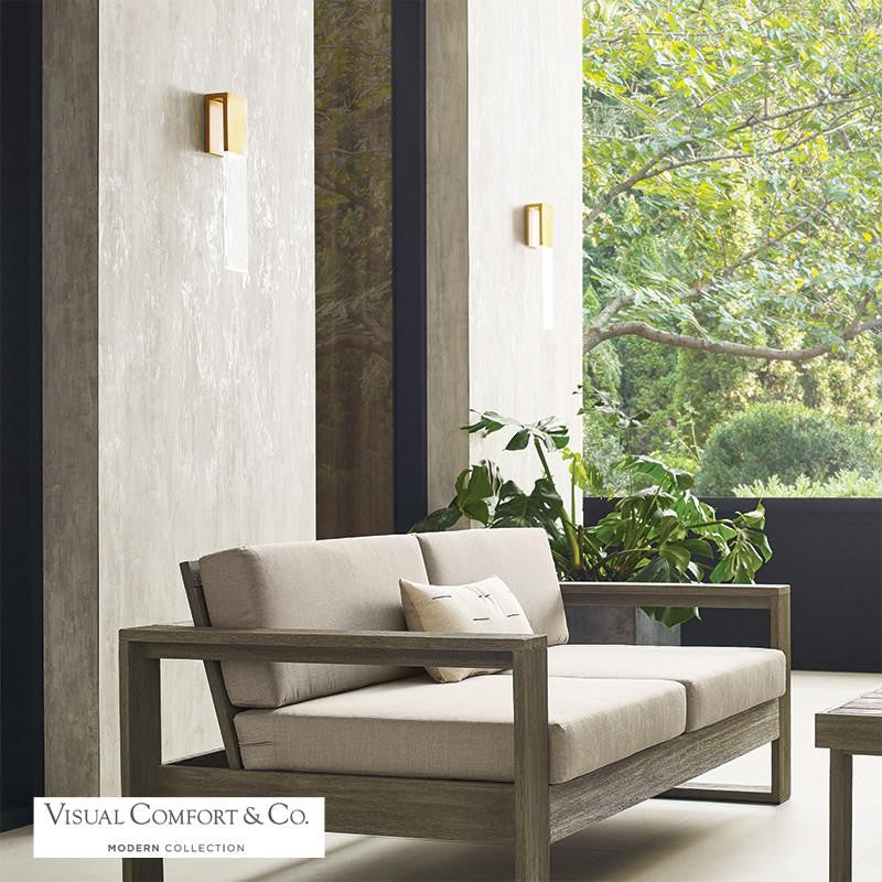 Visual Comfort & Co. Modern Collection Kulma Large Wall Sconce, 1-Light, Natural Brass, 20.4"H (700OWKLM92720NBUNV 70PGHF5)