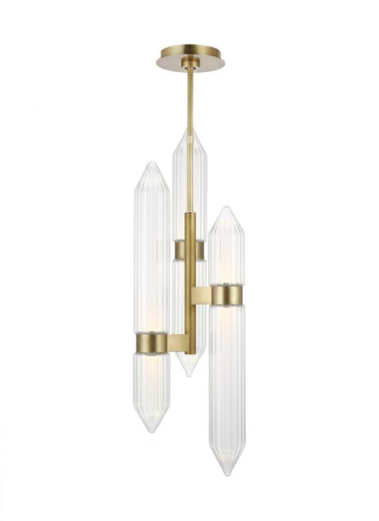 Visual Comfort Modern Langston Large Pendant Plated Brass