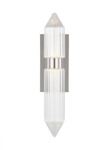 Visual Comfort & Co. Modern Collection Langston Large Wall Sconce, 1-Light, LED, Polished Nickel, 18"H (700WSLGSN18N-LED927-277 70PKG7E)