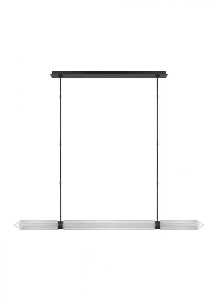 Visual Comfort Modern Langston X-Large Linear Chandelier Plated Dark Bronze