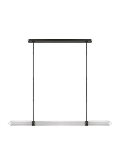 Visual Comfort Modern Langston X-Large Linear Chandelier Plated Dark Bronze