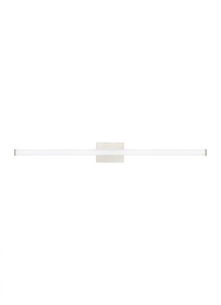 Visual Comfort Modern Lufe Square Bath Bar Light Satin Nickel