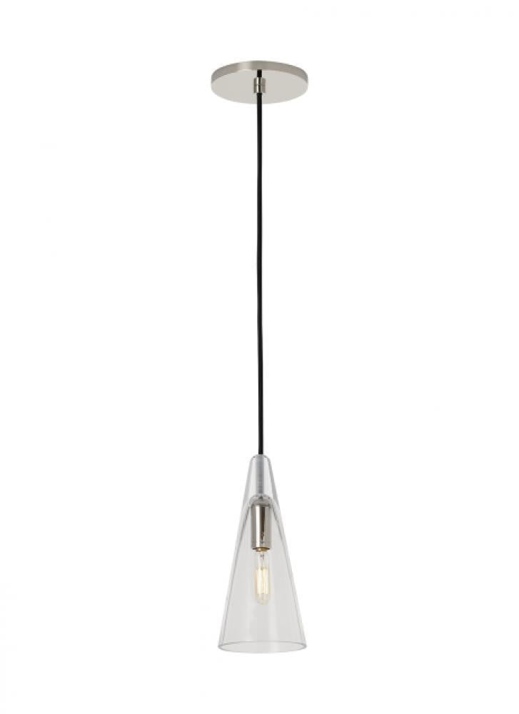 Visual Comfort Modern Lustra Small Accent Pendant Polished Nickel