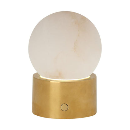 Visual Comfort & Co. Modern Collection Mina Alabaster Accent Rechargeable Table Lamp