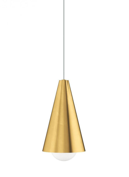 Visual Comfort & Co. Modern Collection Mini Joni Pendant, 1-Light, LED, Brass, 10.4"H (700FJJNINB-LED930 70PDCVC)
