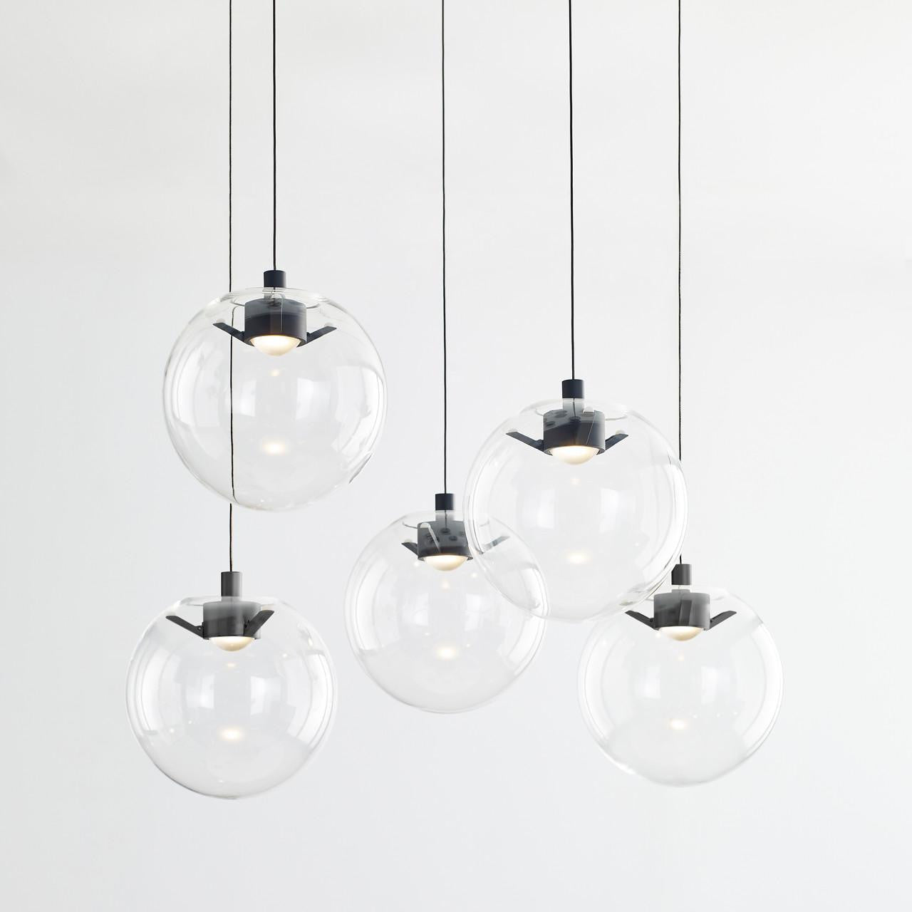 Visual Comfort & Co. Modern Collection Mini Palona Pendant, 1-Light, LED, Black, 9.3"H (700FJPLNCB-LED930 70PDCWN)