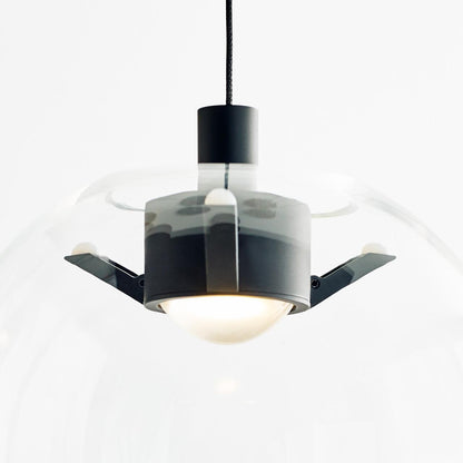 Visual Comfort & Co. Modern Collection Mini Palona Pendant, 1-Light, LED, Black, 9.3"H (700FJPLNCB-LED930 70PDCWN)