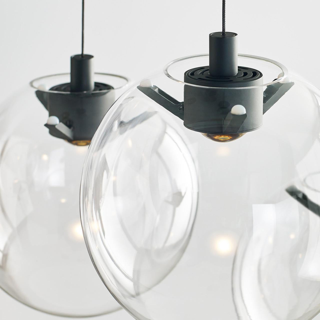 Visual Comfort & Co. Modern Collection Mini Palona Pendant, 1-Light, LED, Black, 9.3"H (700FJPLNCB-LED930 70PDCWN)
