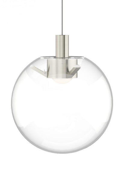 Visual Comfort & Co. Modern Collection Mini Palona Pendant, 1-Light, LED, Nickel, 9.3"H (700FJPLNCS-LED930 70PDCWT)