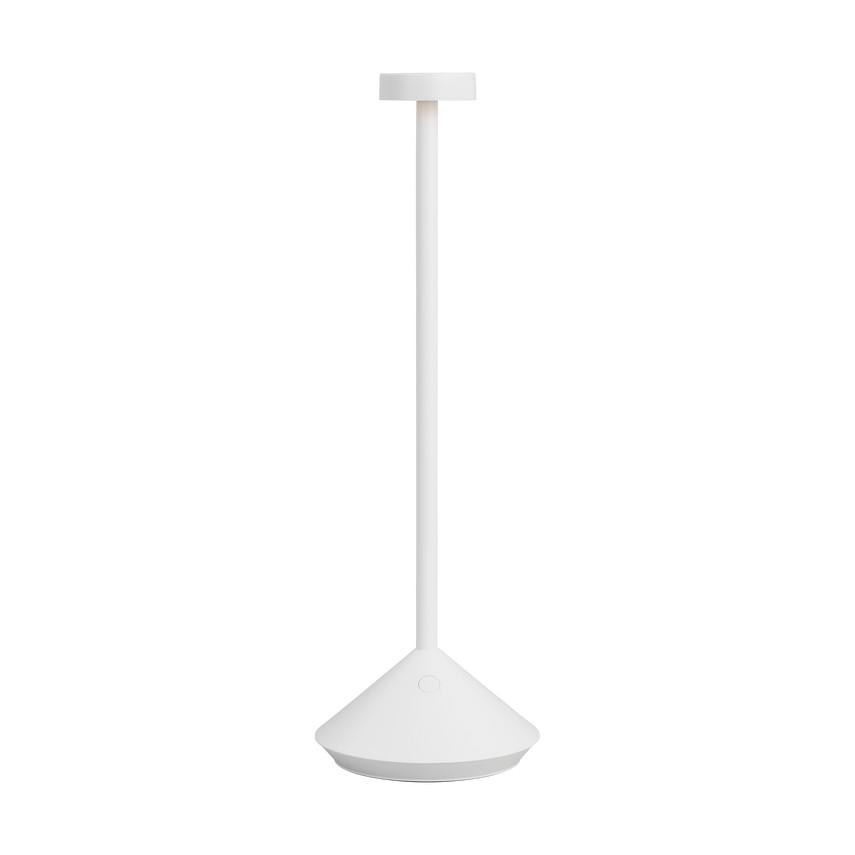 Visual Comfort Modern Moneta Accent Rechargeable Table Lamp Matte White