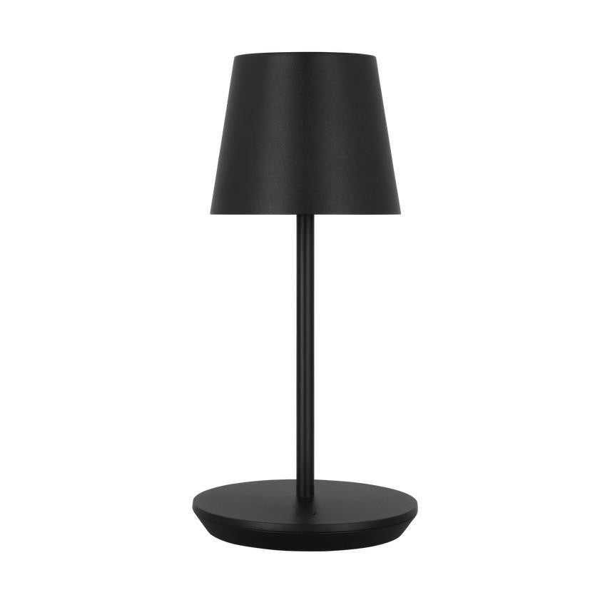 Visual Comfort Modern Nevis Short Accent Rechargeable Table Lamp Black