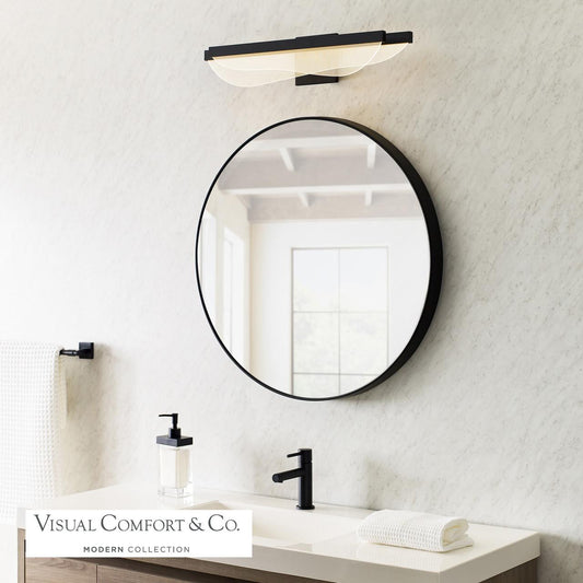 Visual Comfort Modern Nyra LED Bath Sconce  277V Black