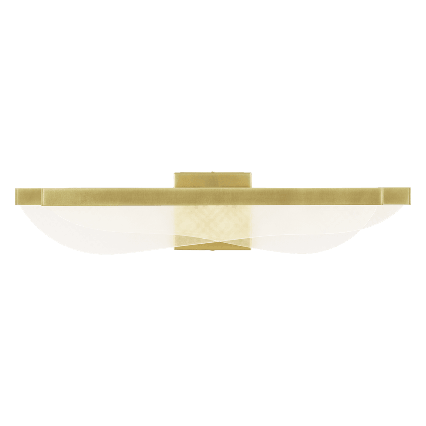 Visual Comfort & Co. Modern Collection Nyra Bath Sconce, Integrated LED, Brass, 5"H (700BCNYR25BR-LED930 70PGAKT)