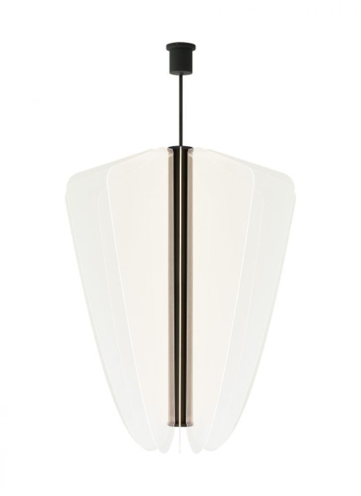 Visual Comfort & Co. Modern Collection Nyra Chandelier, 1-Light, LED, Nightshade Black, 42.2"W (700NYR42B-LED935 70PKF6A)