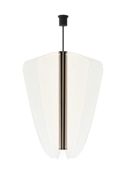 Visual Comfort & Co. Modern Collection Nyra Chandelier, 1-Light, LED, Nightshade Black, 42.2"W (700NYR42B-LED935 70PKF6A)