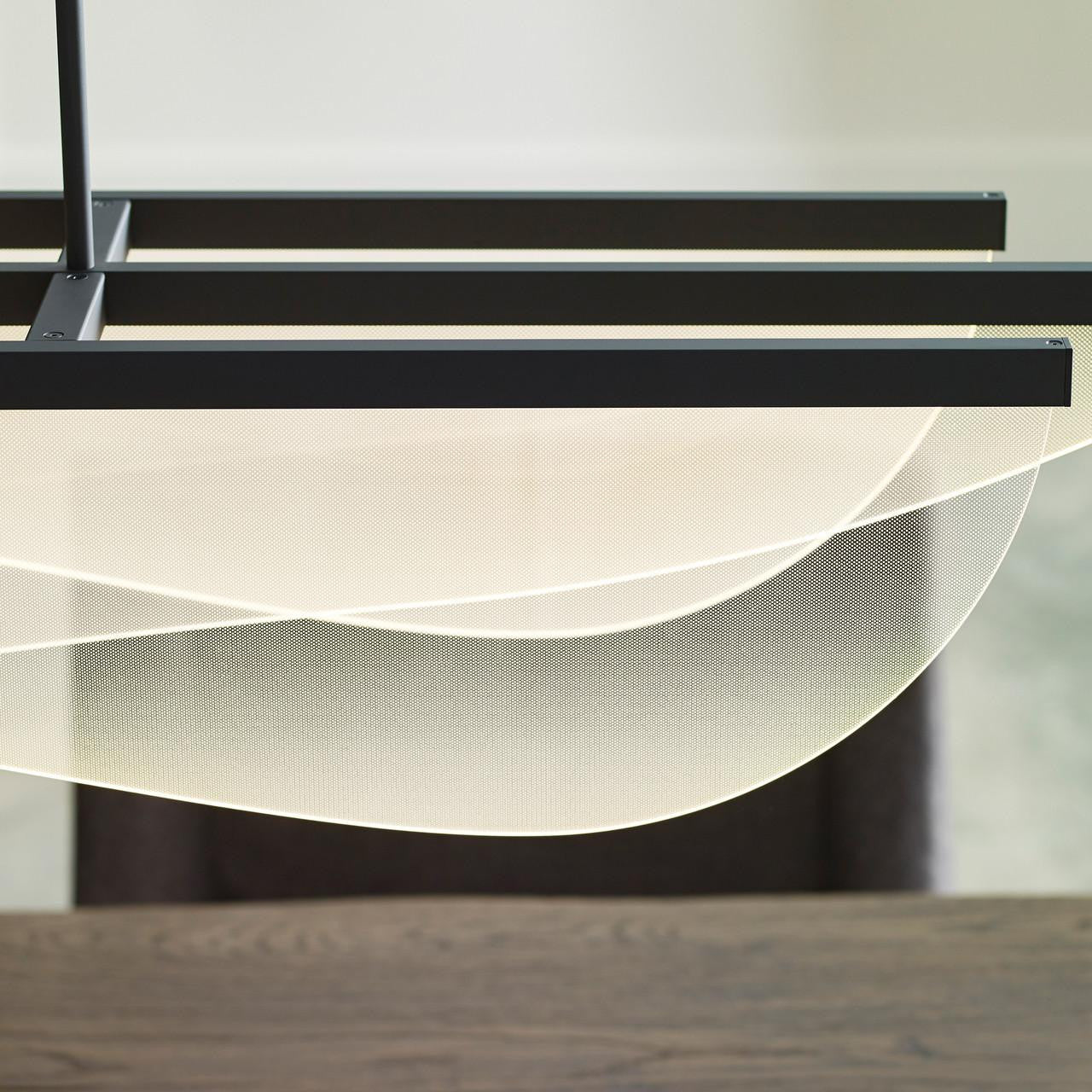 Visual Comfort & Co. Modern Collection Nyra Linear Suspension, 3-Light, LED, Nightshade Black, 60"L (700LSNYR60B-LED935 70PKF6D)