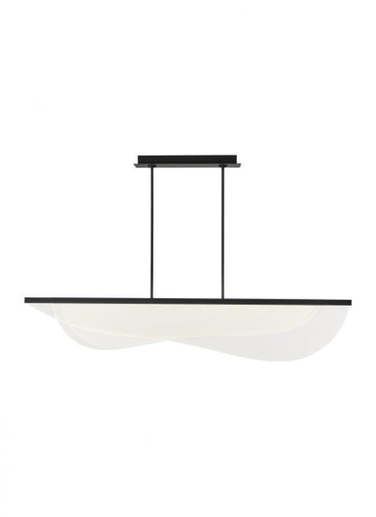 Visual Comfort & Co. Modern Collection Nyra Linear Suspension, 3-Light, LED, Nightshade Black, 60"L (700LSNYR60B-LED935 70PKF6D)