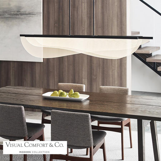 Visual Comfort Modern Nyra Linear Suspension Brass