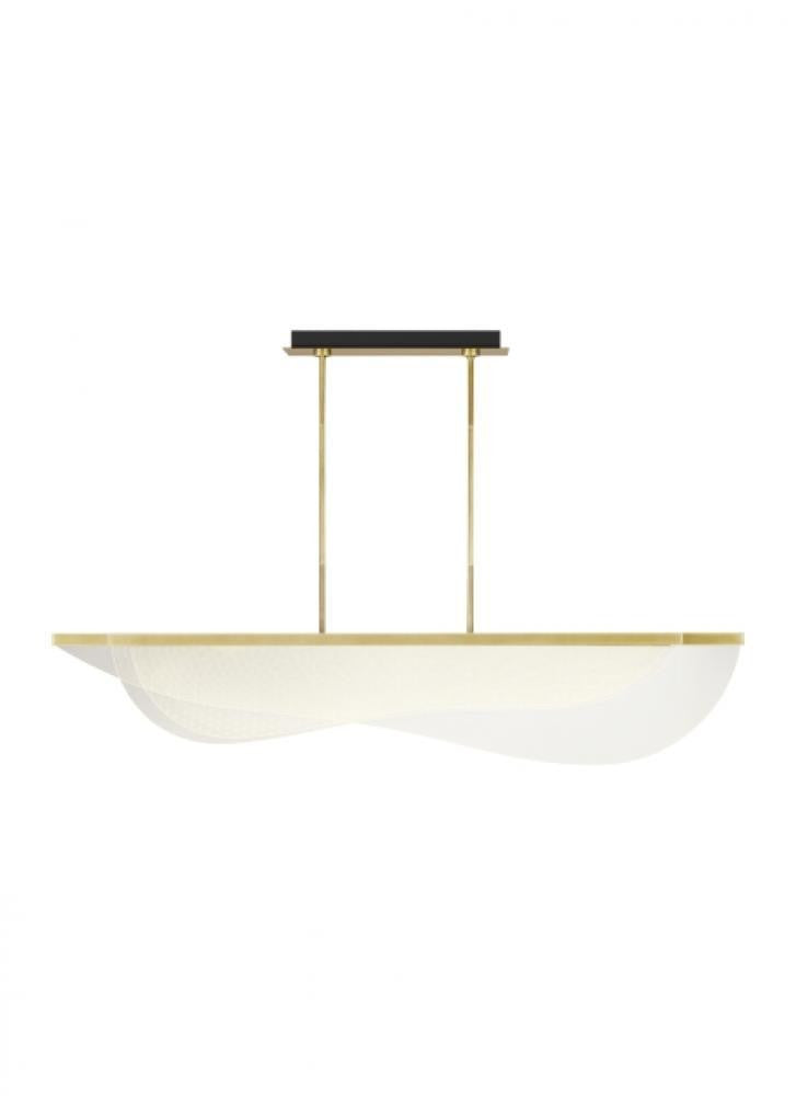 Visual Comfort & Co. Modern Collection Nyra Linear Suspension, 3-Light, LED, Plated Brass, 60"L (700LSNYR60BR-LED935 70PKF6E)