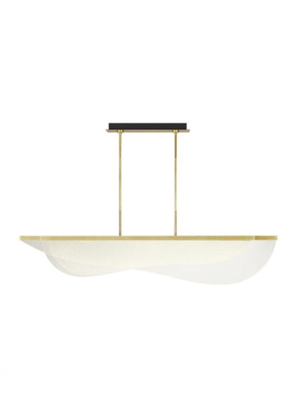 Visual Comfort & Co. Modern Collection Nyra Linear Suspension, 3-Light, LED, Plated Brass, 60"L (700LSNYR60BR-LED935 70PKF6E)