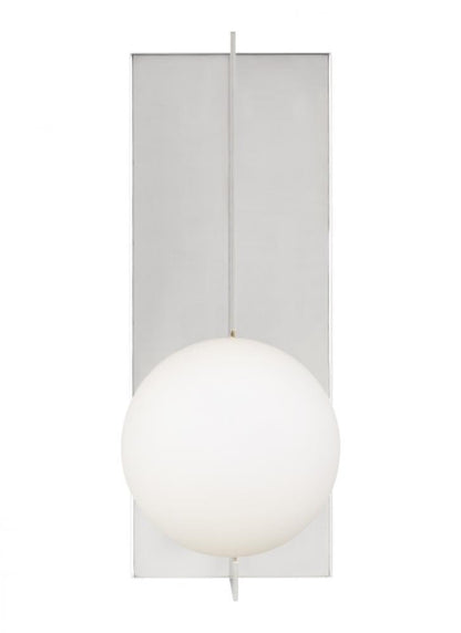 Visual Comfort & Co. Modern Collection Orbel Wall Sconce, 1-Light, LED, Natural Brass, 12.9"H (700WSOBLNB 70PKH4Y)
