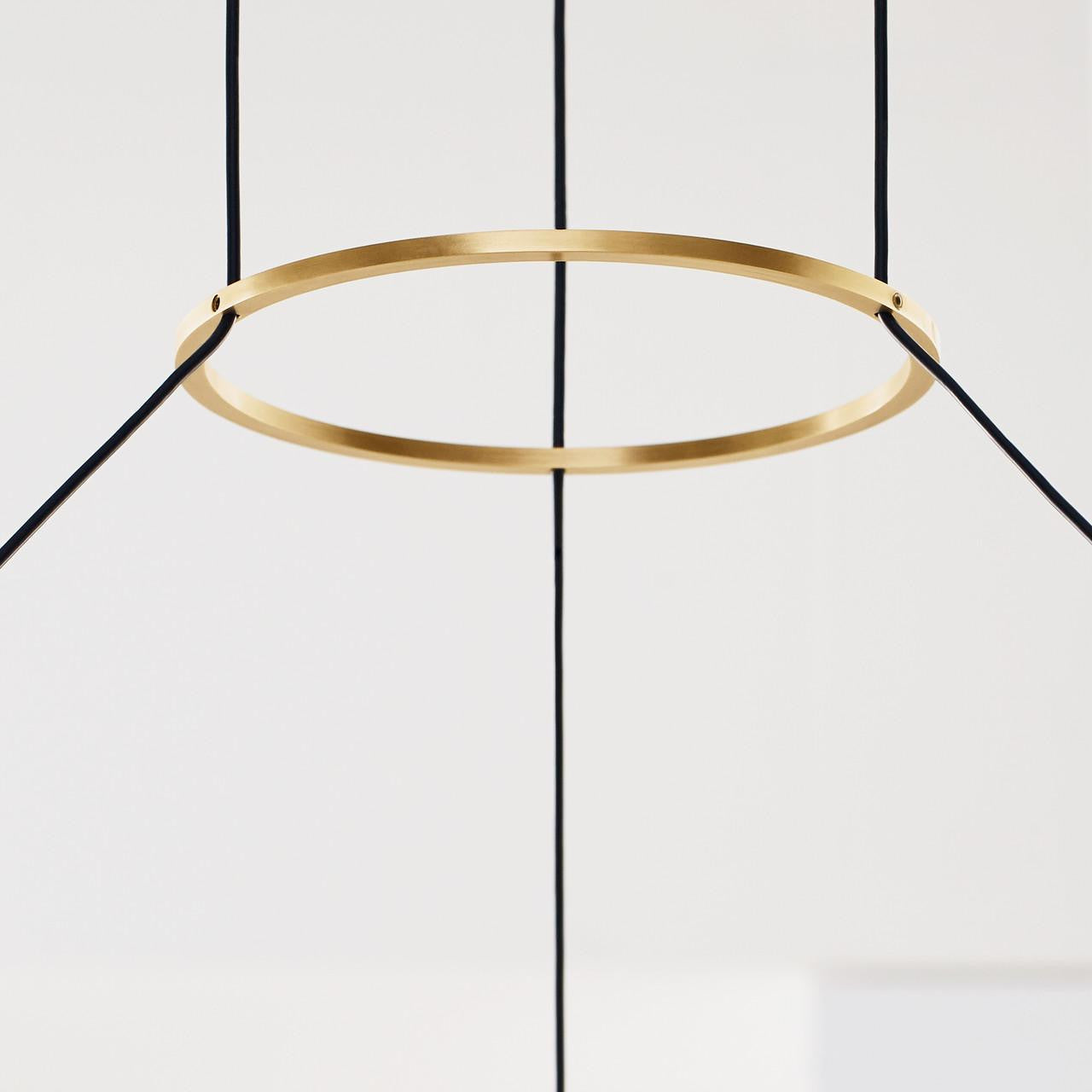 Visual Comfort & Co. Modern Collection Orbet Chandelier, 1-Light, LED, Brass, 36.1"W (700OBT36NB-LED927 70PGALC)
