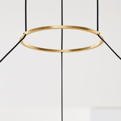 Visual Comfort & Co. Modern Collection Orbet Chandelier, 1-Light, LED, Brass, 36.1"W (700OBT36NB-LED927 70PGALC)