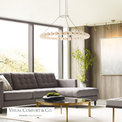 Visual Comfort Modern Orbet Chandelier Nickel