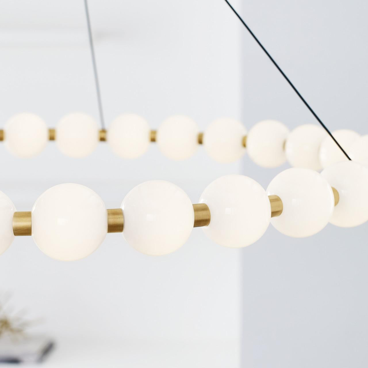 Visual Comfort & Co. Modern Collection Orbet Chandelier, 1-Light, LED, Brass, 36.1"W (700OBT36NB-LED927 70PGALC)