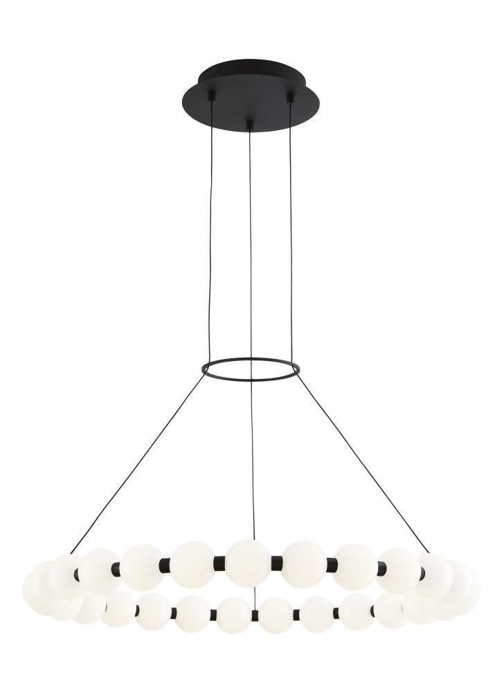Visual Comfort & Co. Modern Collection Orbet Chandelier, 1-Light, LED, Nickel, 30"W (700OBT30N-LED927 70PGAL9)
