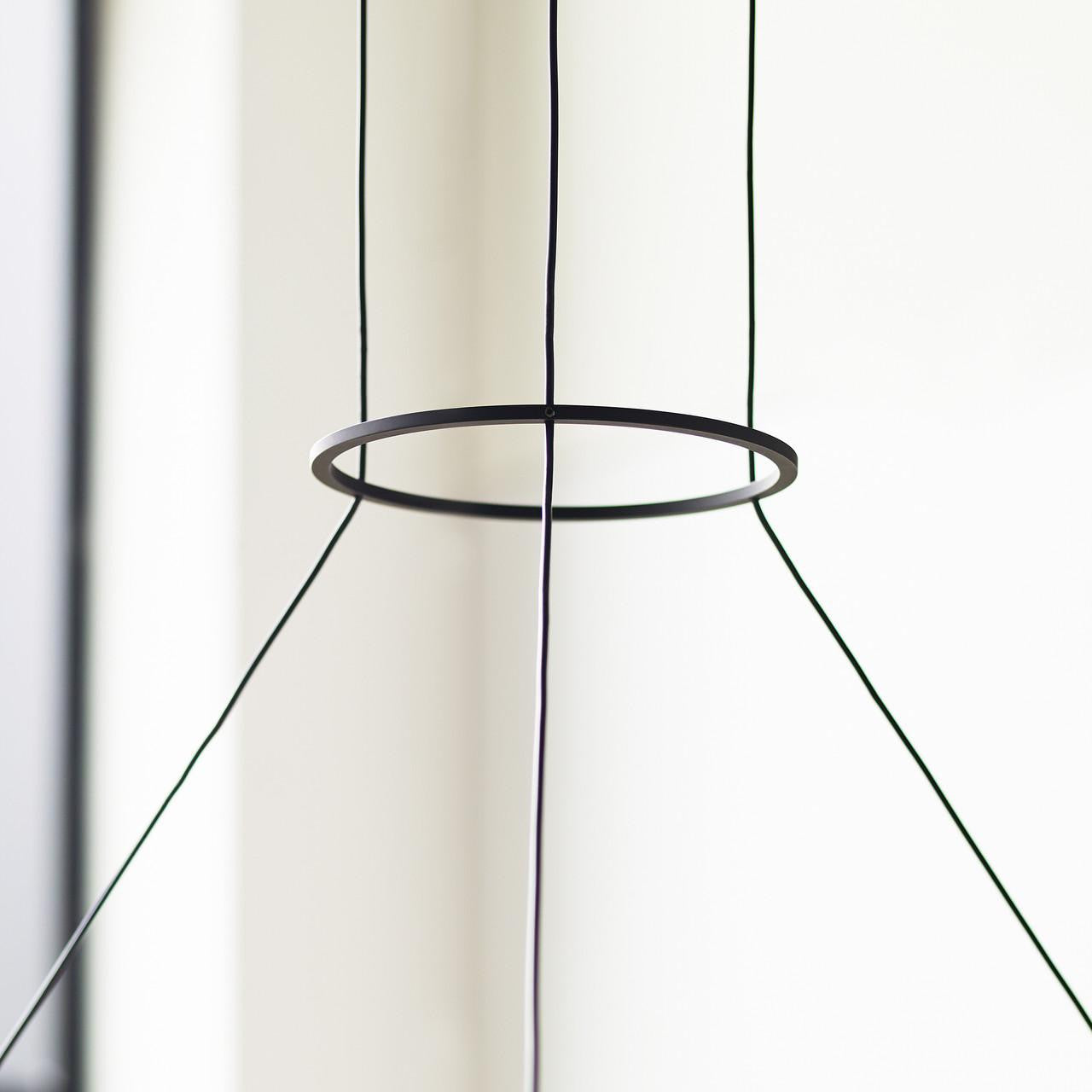 Visual Comfort & Co. Modern Collection Orbet Chandelier, Integrated LED, Black, 30"W  (700OBT30B-LED927 70PGAL8)