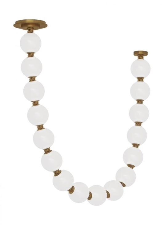 Visual Comfort Modern Perle Pendant Natural Brass