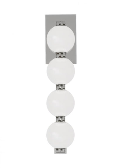 Visual Comfort & Co. Modern Collection Perle Sconce, 1-Light, LED, Polished Nickel, 14.8"H (SLWS22527N 70PKH5T)