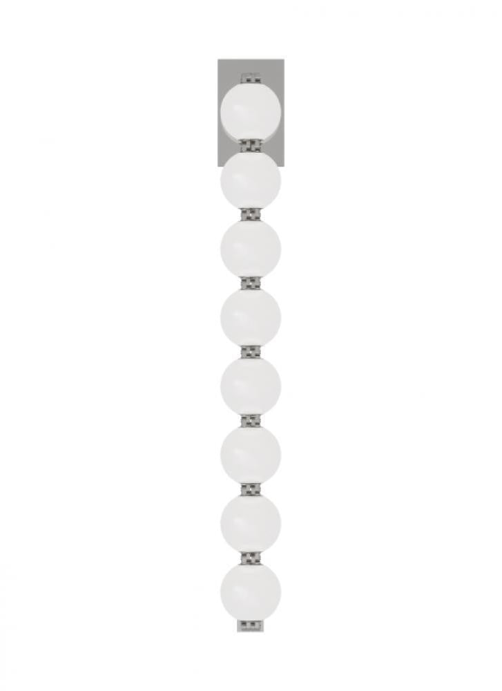 Visual Comfort & Co. Modern Collection Perle Sconce, 1-Light, LED, Polished Nickel, 27.6"H (SLWS22827N 70PKH6N)