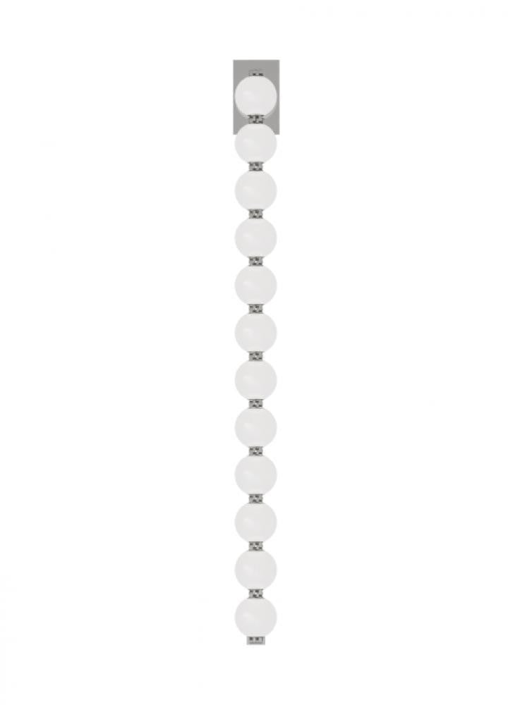 Visual Comfort & Co. Modern Collection Perle Wall Sconce, LED, Polished Nickel, 40.3"H (SLWS23027N 70PKH75)