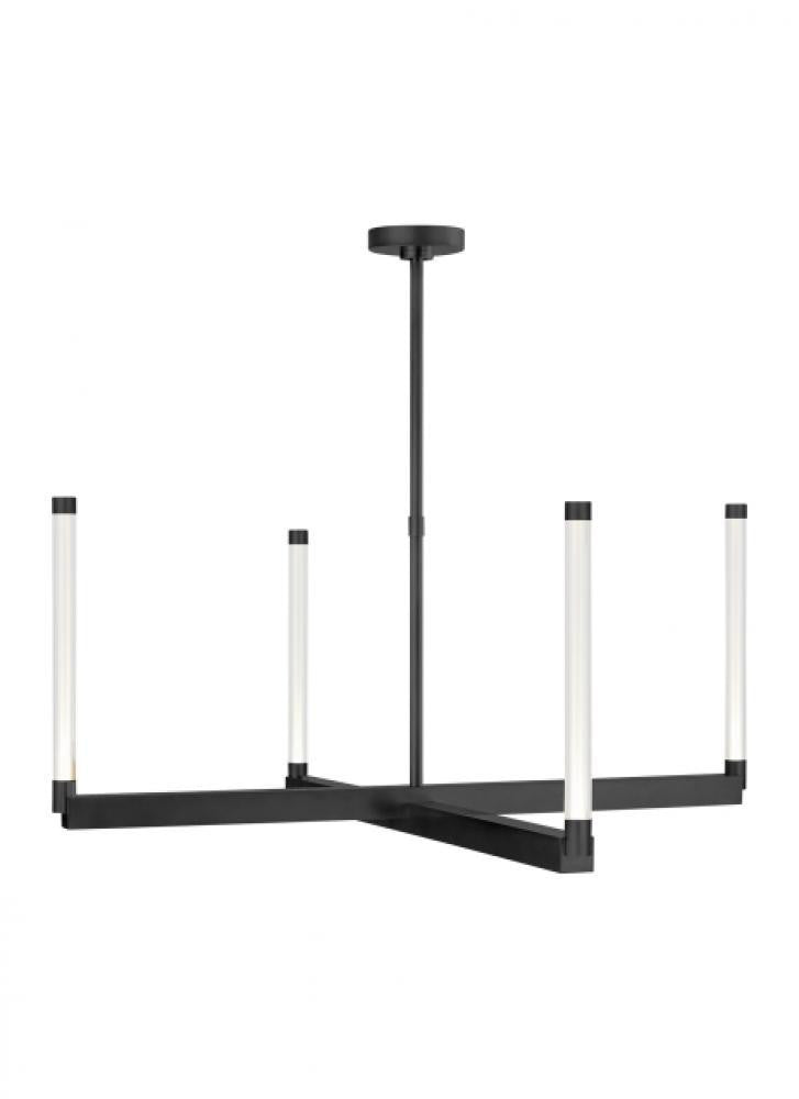 Visual Comfort & Co. Modern Collection Phobos Large Chandelier, 4-Light, LED, Dark Bronze, 36"W (700PHB36BZ-LED927 70PGJEU)