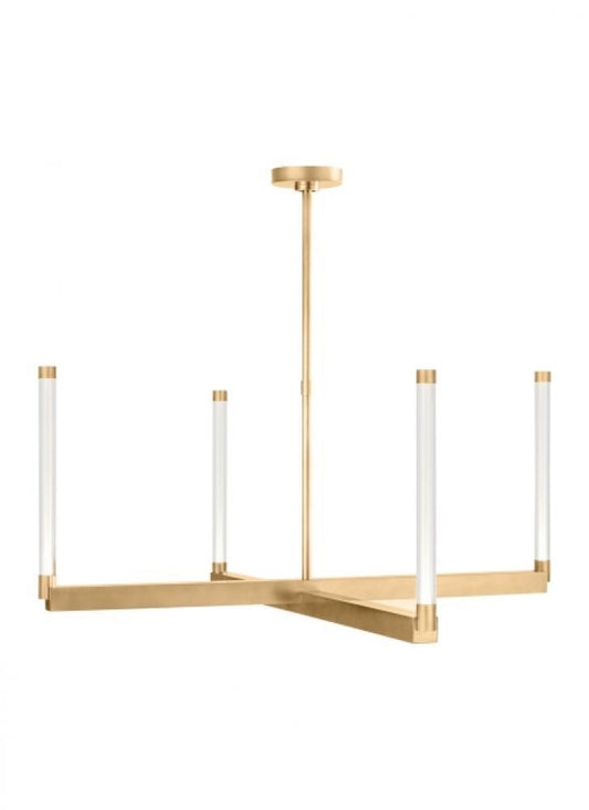 Visual Comfort Modern Phobos Large Chandelier Natural Brass