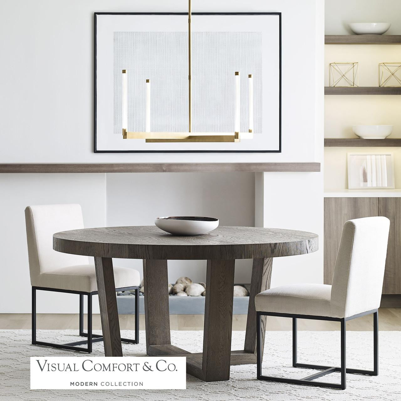 Visual Comfort & Co. Modern Collection Phobos Large Chandelier, 4-Light, LED, Natural Brass, 36"W (700PHB36NB-LED927 70PGDKY)