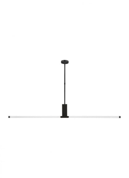 Visual Comfort & Co. Modern Collection Phobos Large Linear Chandelier, 1-Light, LED, Dark Bronze, 66"L (700LSPHB68BZ-LED927 70PGJFR)