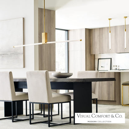Visual Comfort Modern Phobos Large Linear Chandelier Dark Bronze