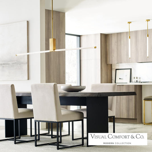 Visual Comfort Modern Phobos Large Linear Chandelier Dark Bronze