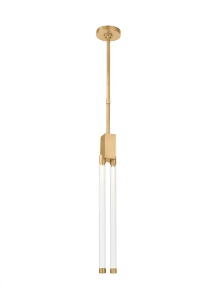 Visual Comfort Modern Phobos Small Pendant Natural Brass