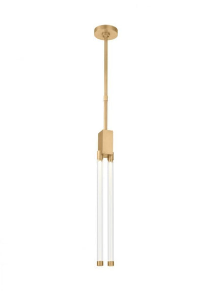Visual Comfort Modern Phobos Small Pendant Natural Brass